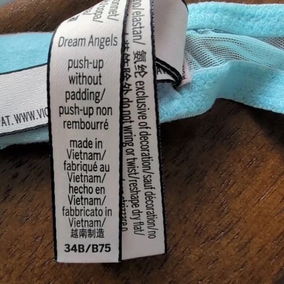 Victoria's Secret Citrus Embroidered Dream Angels Pushup Bra 34B - Picture 10 of 10